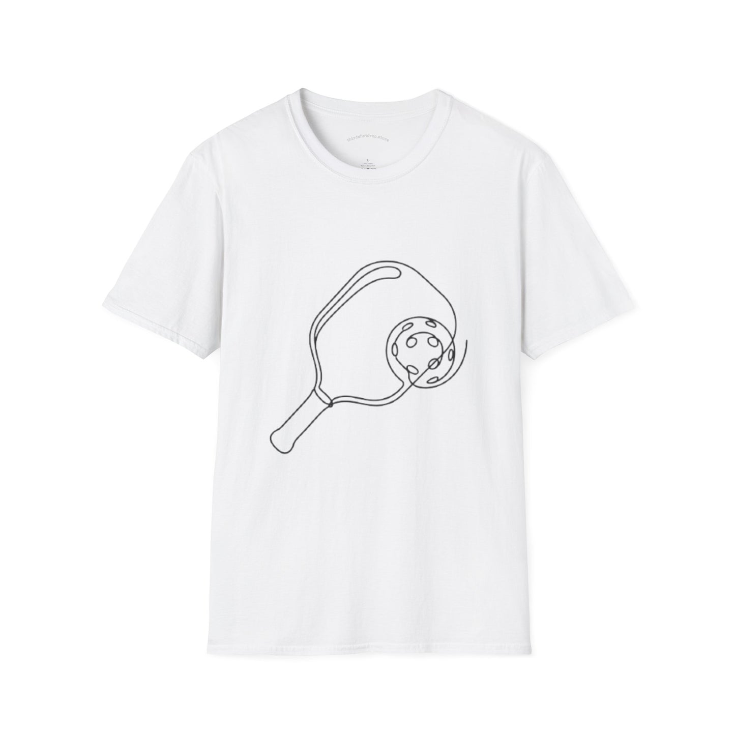 Pickleball Paddle Line Art T‑Shirt