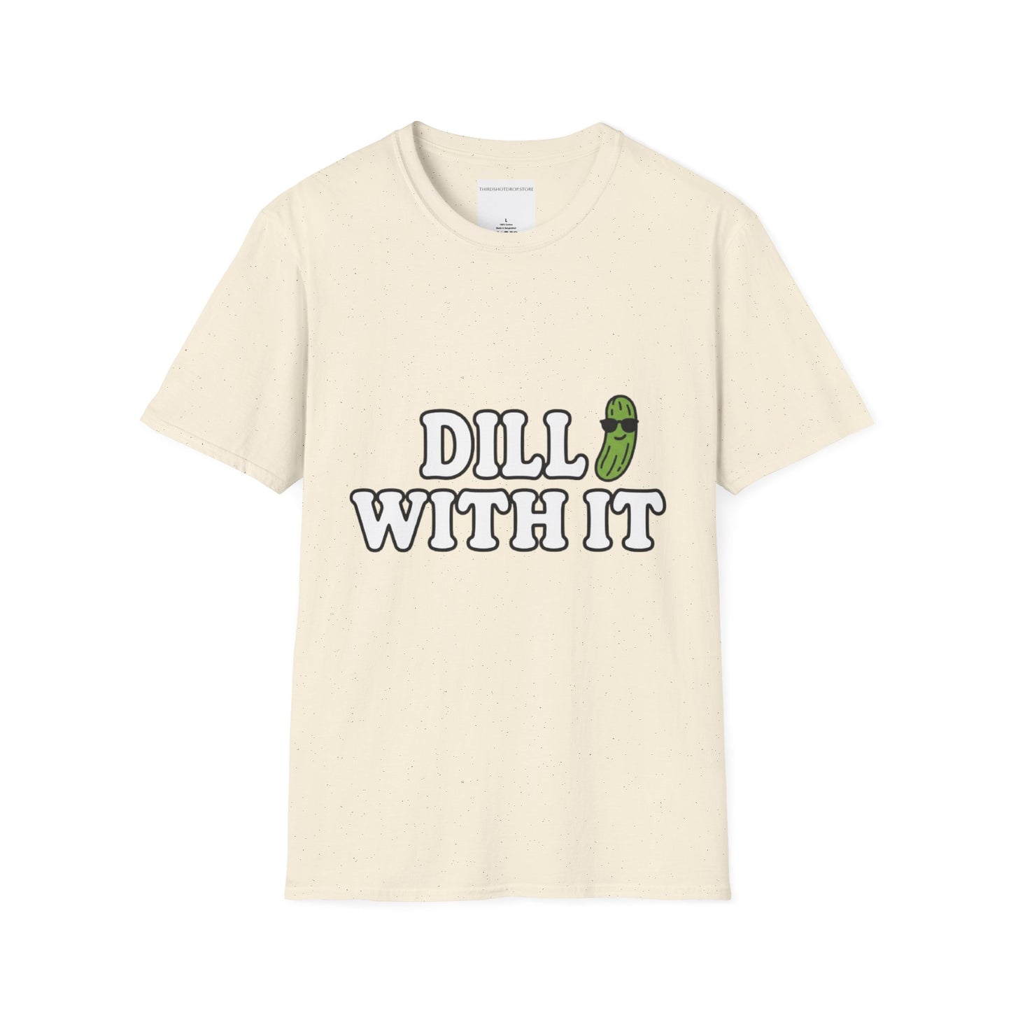 T-Shirt — "Dill With It" Pickleball Pun Graphic Tee