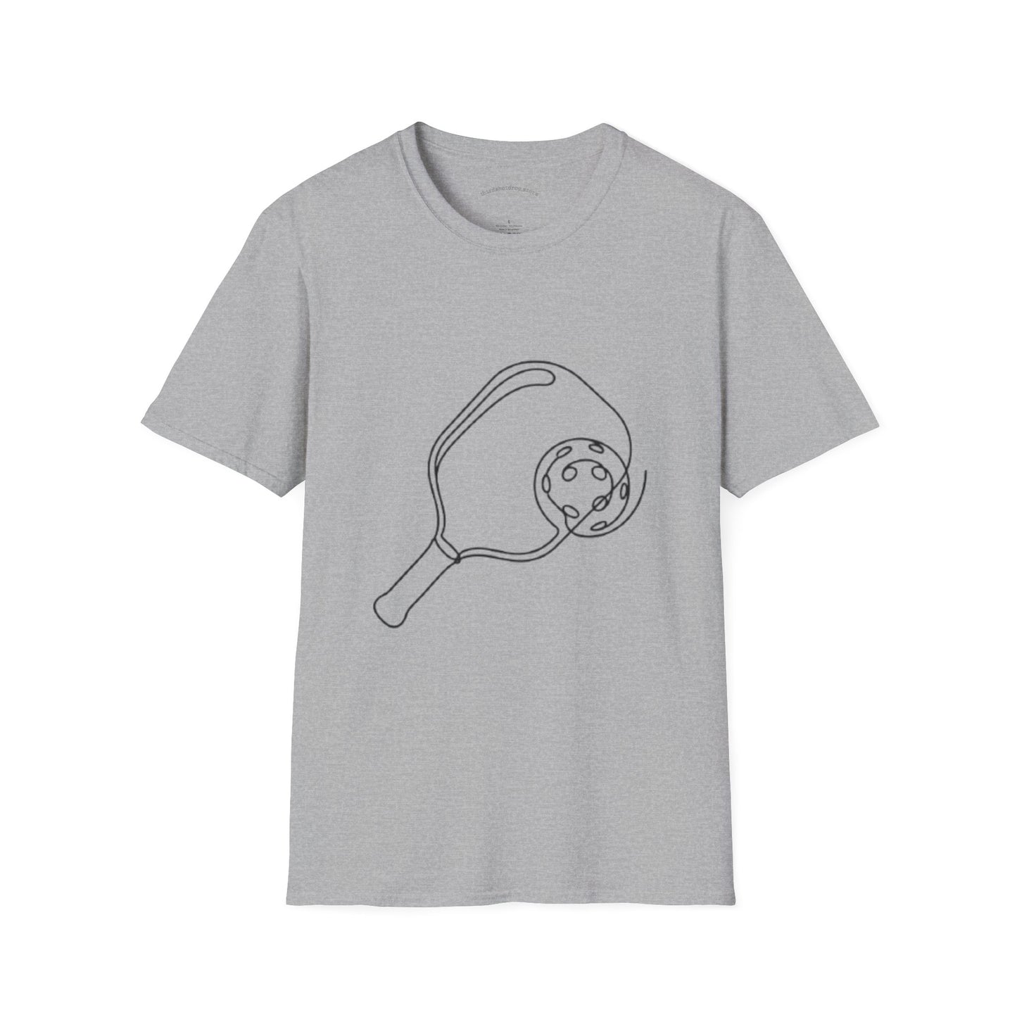 Pickleball Paddle Line Art T‑Shirt