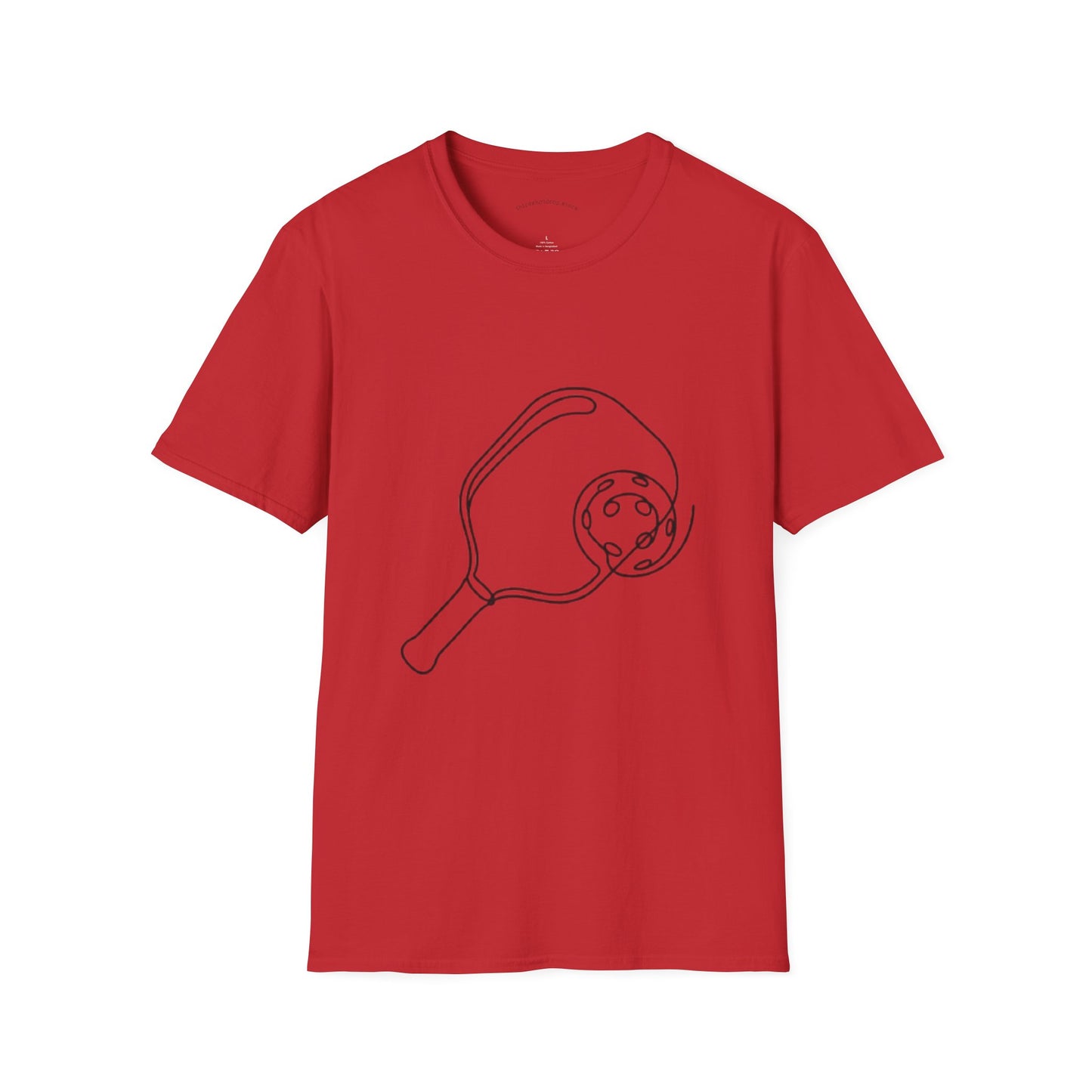 Pickleball Paddle Line Art T‑Shirt