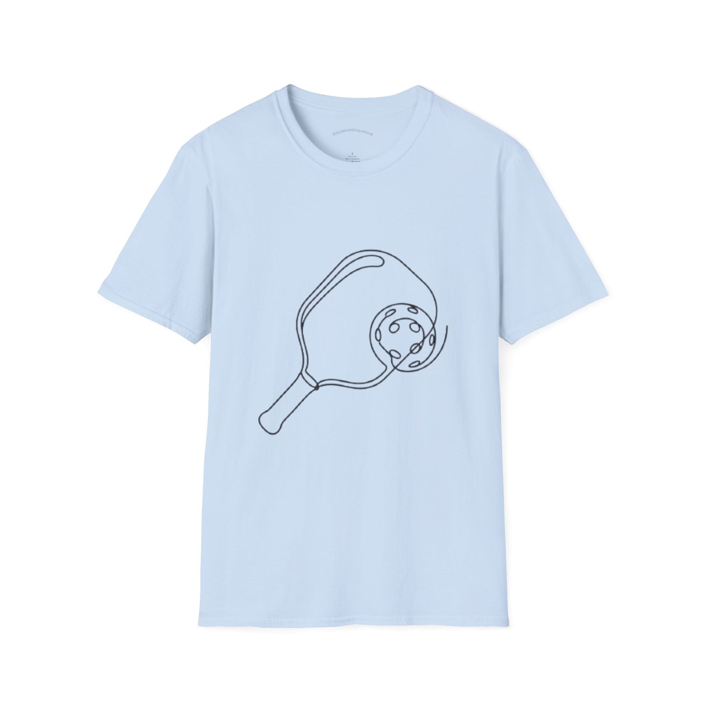 Pickleball Paddle Line Art T‑Shirt