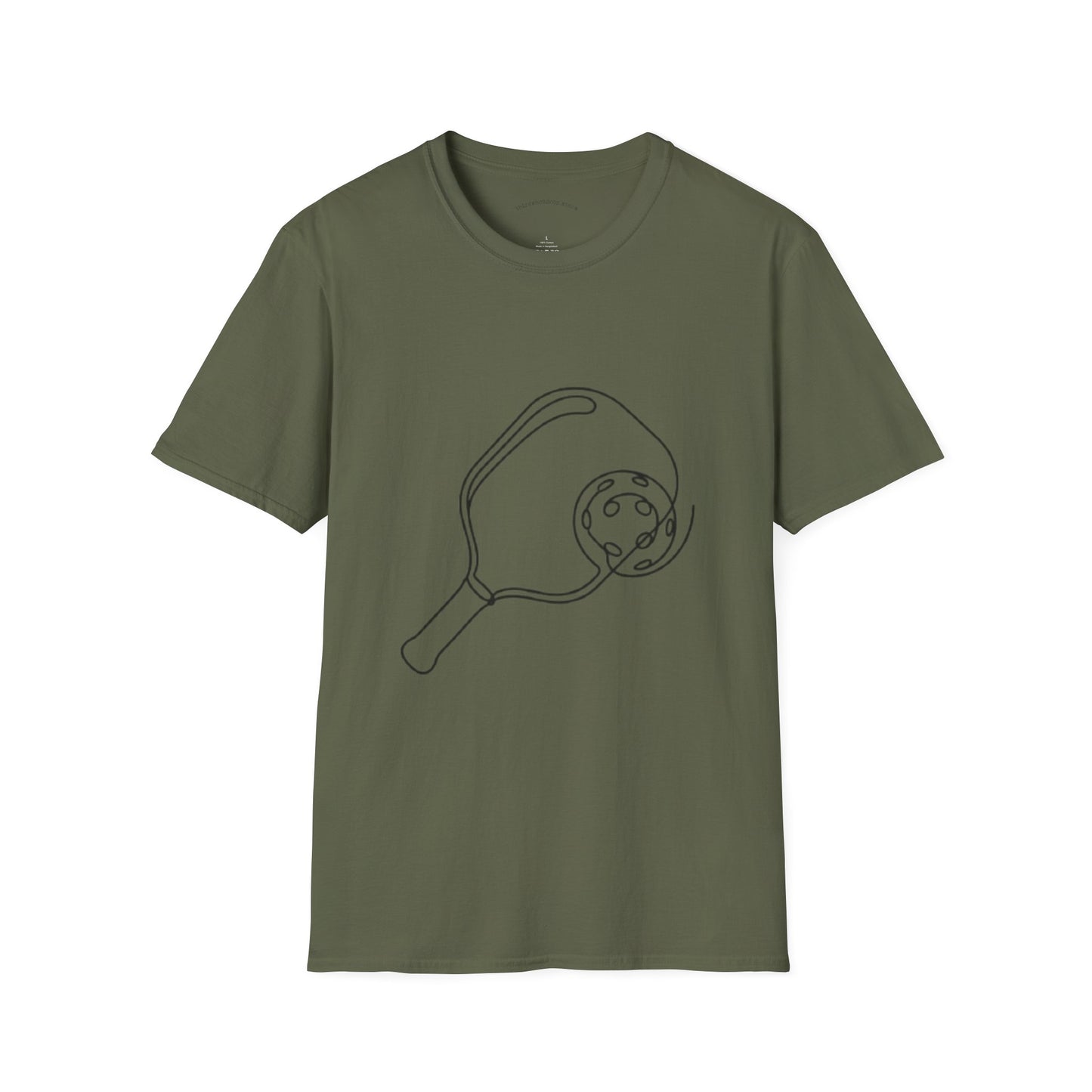 Pickleball Paddle Line Art T‑Shirt