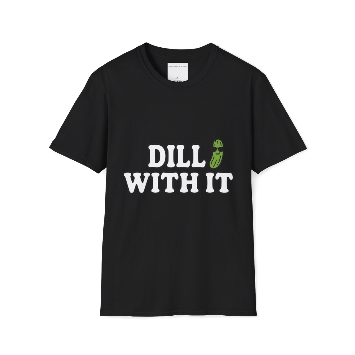 T-Shirt — T-shirt graphique "Dill With It" (Jeu de mots sur le pickleball)