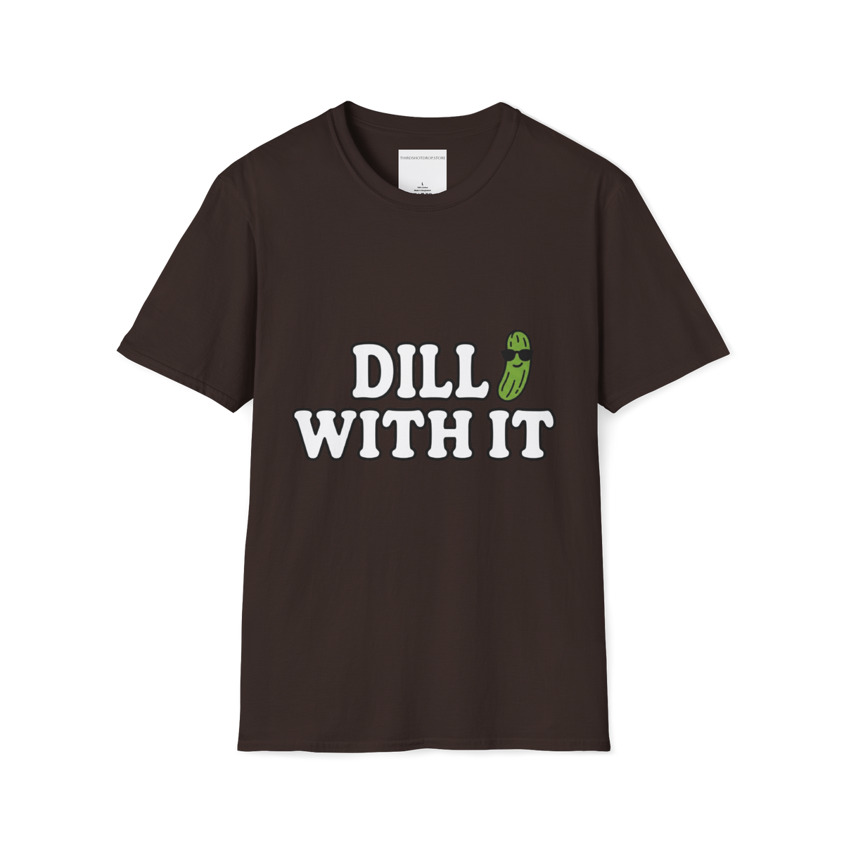 T-Shirt — T-shirt graphique "Dill With It" (Jeu de mots sur le pickleball)