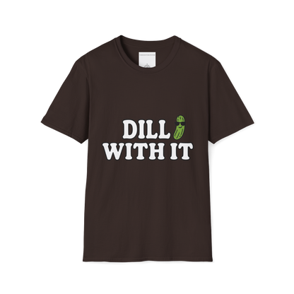 T-Shirt — T-shirt graphique "Dill With It" (Jeu de mots sur le pickleball)