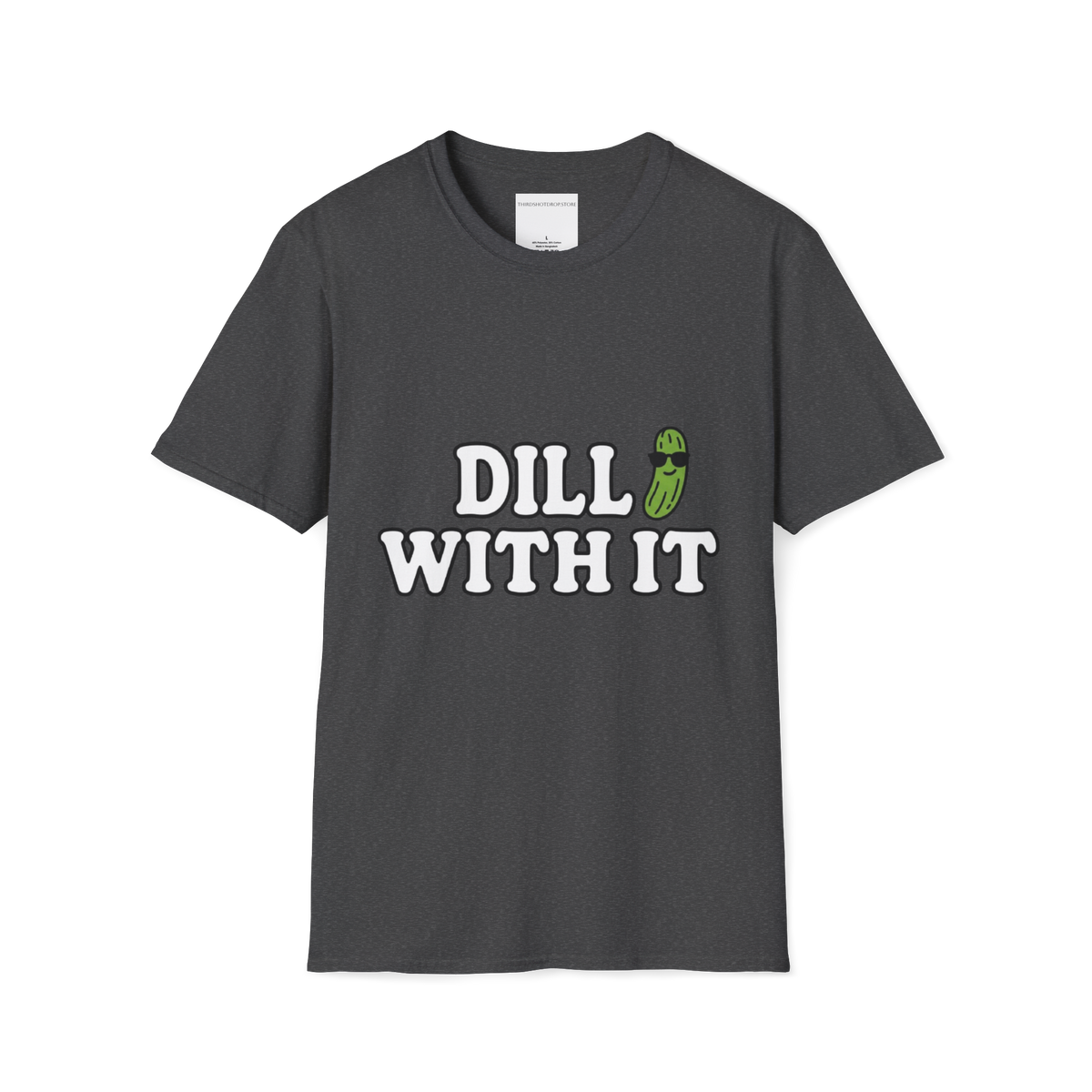T-Shirt — T-shirt graphique "Dill With It" (Jeu de mots sur le pickleball)