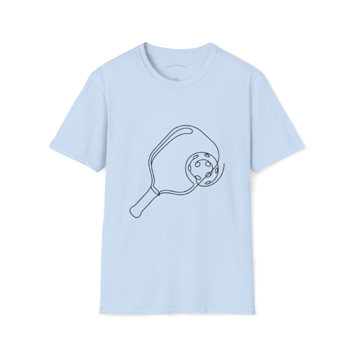 T-shirt au trait de pagaie de pickleball