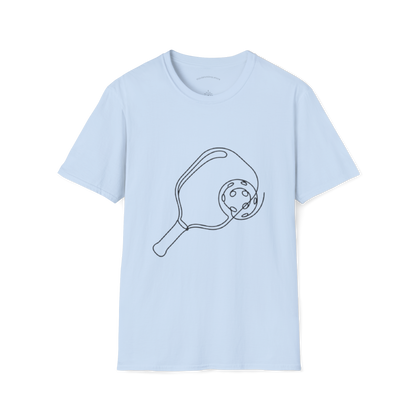 T-shirt au trait de pagaie de pickleball