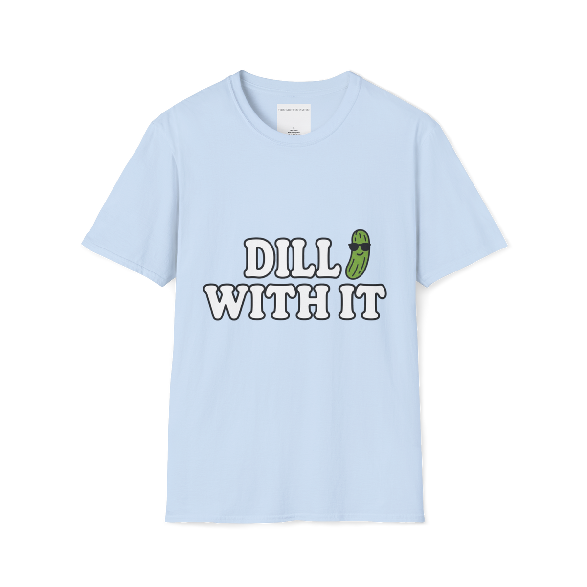 T-Shirt — T-shirt graphique "Dill With It" (Jeu de mots sur le pickleball)