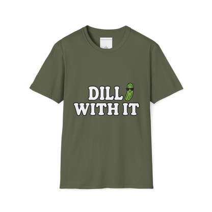 T-Shirt — T-shirt graphique "Dill With It" (Jeu de mots sur le pickleball)