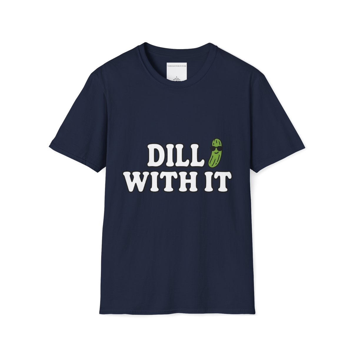 T-Shirt — T-shirt graphique "Dill With It" (Jeu de mots sur le pickleball)