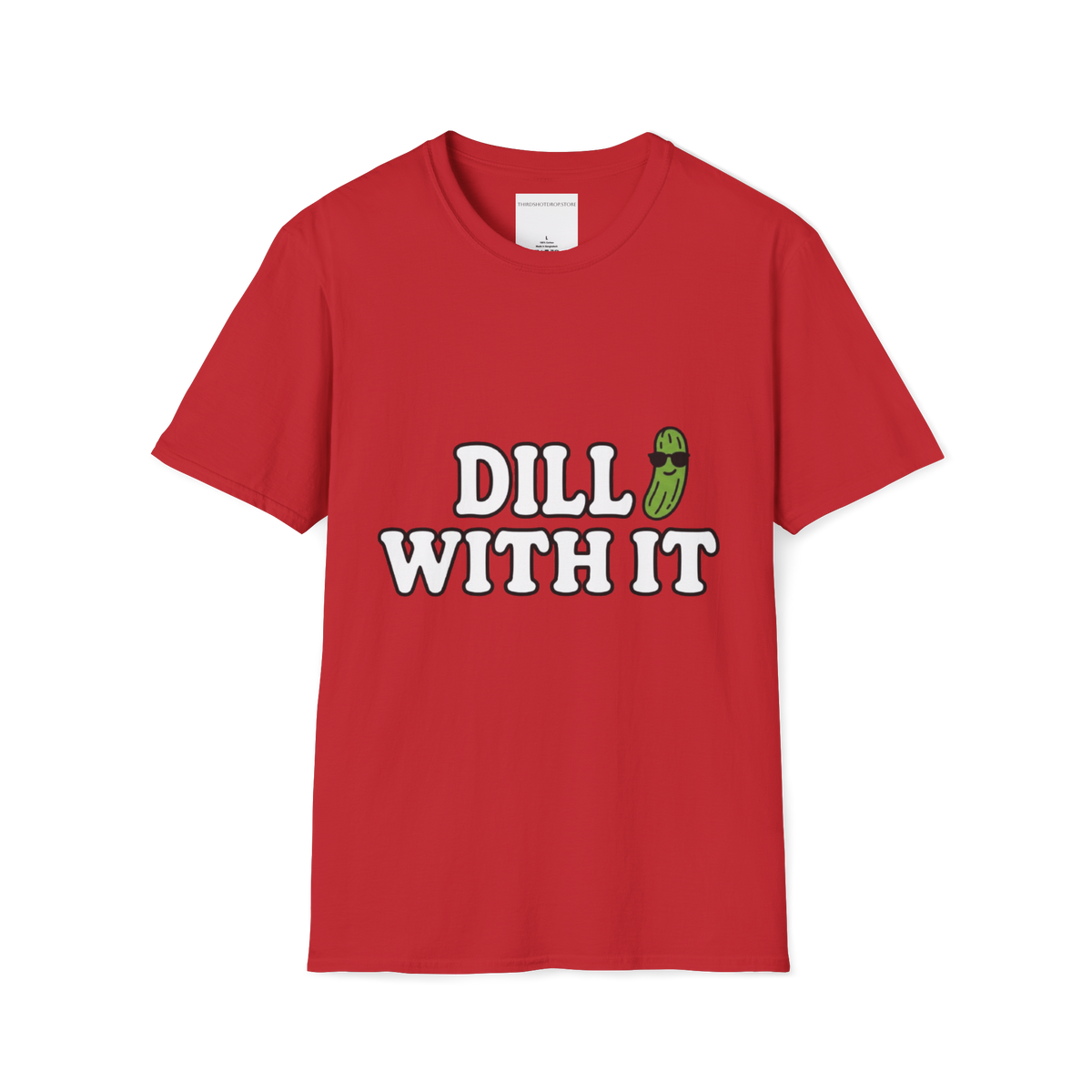 T-Shirt — T-shirt graphique "Dill With It" (Jeu de mots sur le pickleball)