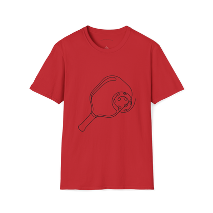 T-shirt au trait de pagaie de pickleball