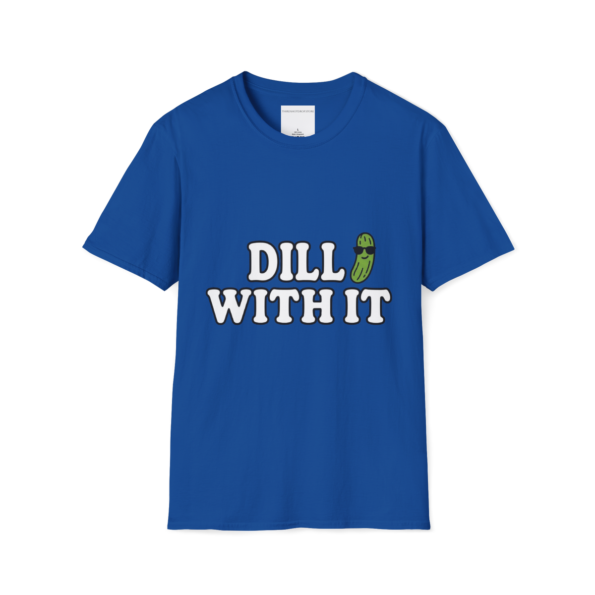 T-Shirt — T-shirt graphique "Dill With It" (Jeu de mots sur le pickleball)