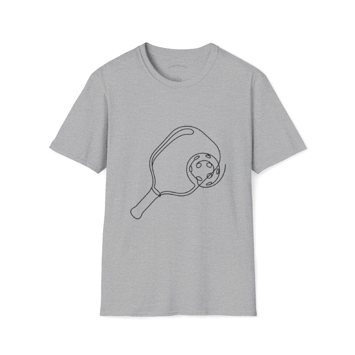 T-shirt au trait de pagaie de pickleball