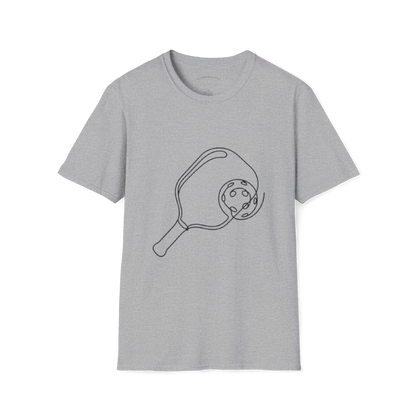 T-shirt au trait de pagaie de pickleball