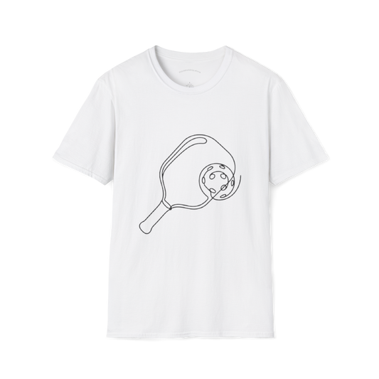 Pickleball Paddle Line Art T‑Shirt