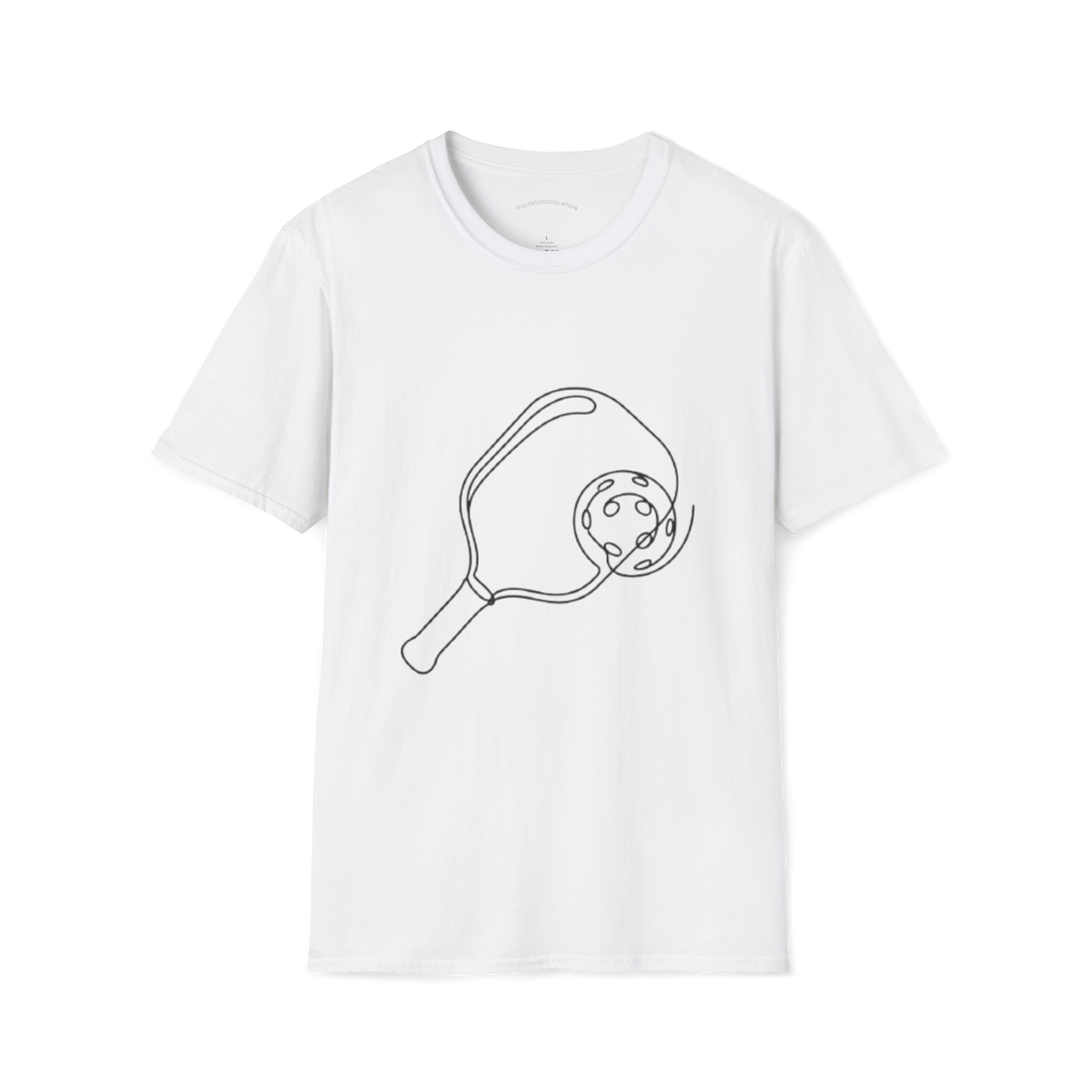 T-shirt au trait de pagaie de pickleball