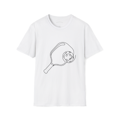 T-shirt au trait de pagaie de pickleball